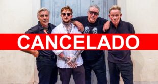 Pra Cego Ver: Foto mostra os integrantes da banda Sex Pistols e no meio da foto tem uma faixa em vermelho escrito Cancelado