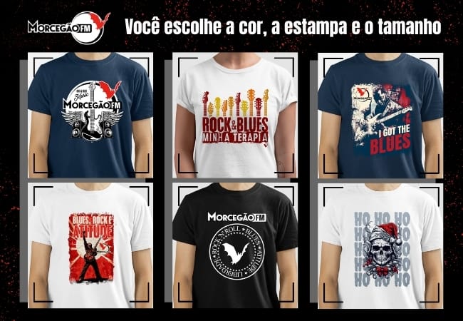 Camisetas oficiais da Morcegão FM será sorteada e você escolhe as estampa