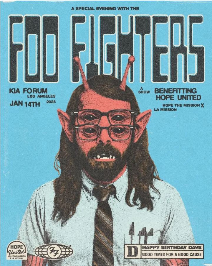 Foo Fighters fará show beneficente em pról de moradias