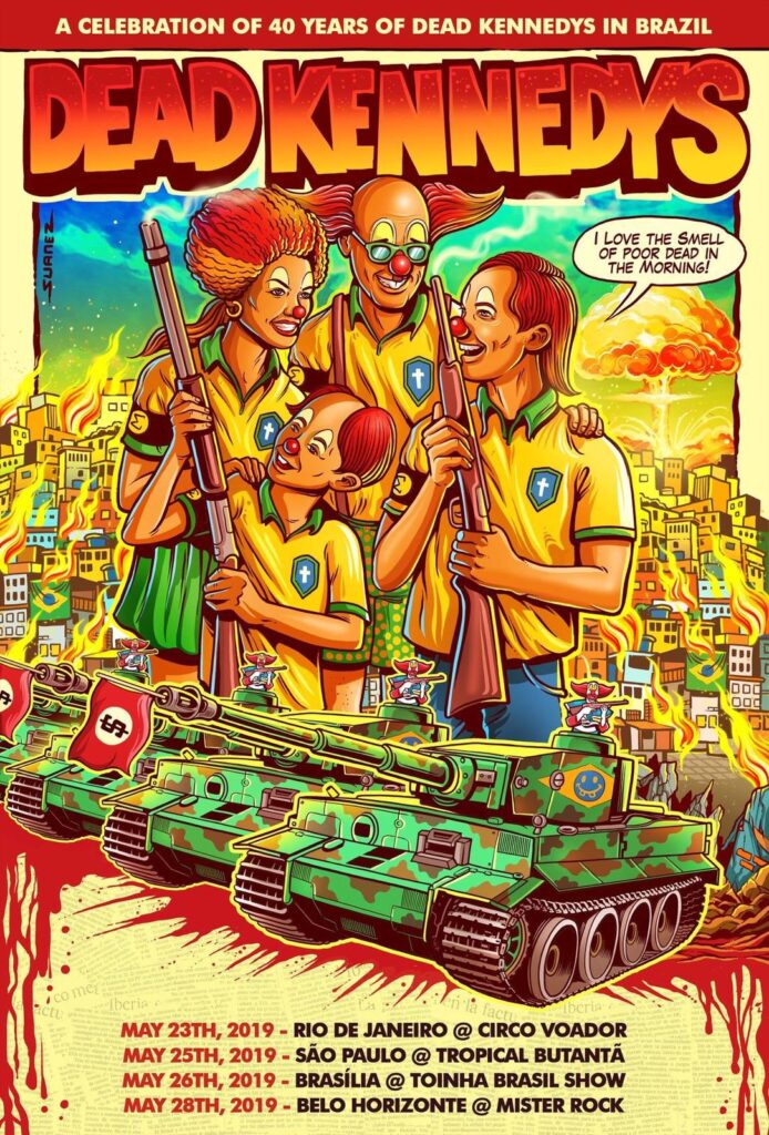 Poster Show do Dead Kennedys no Brasil